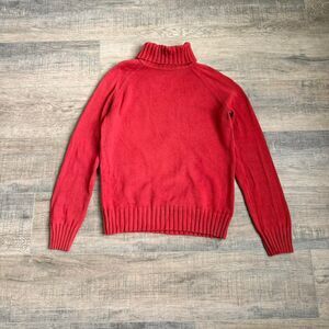Pria Red Turtleneck 100% Cotton Sweater‎ Size M